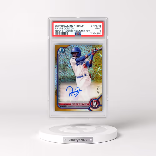 2022 Bowman Chrome Prospect Autographs #CPARD Rayne Doncon - Gold Shimmer Refractor (PSA 9 MINT)