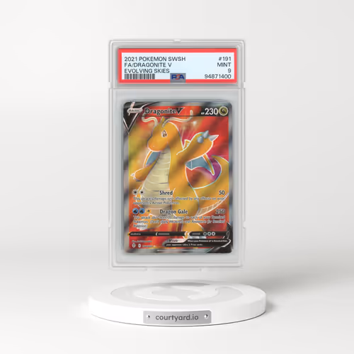 2021 Pokémon Sword & Shield Evolving Skies #191 Dragonite V - Holo Full Art (PSA 9 MINT)