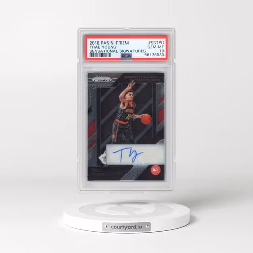 2018 Panini Prizm Sensational Signatures #SSTYG Trae Young (PSA 10 GEM MINT)