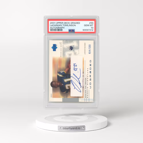 2001 Upper Deck Graded #53 LaDainian Tomlinson - Autograph (PSA 10 GEM MINT)