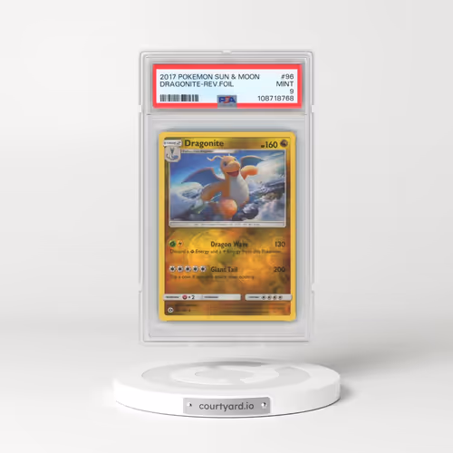 2017 Pokémon Sun & Moon #96 Dragonite - Reverse Foil (PSA 9 MINT)