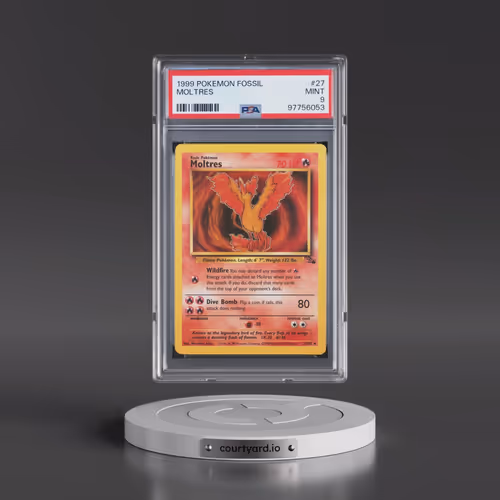 1999 Pokémon Fossil #27 Moltres (PSA 9 MINT)
