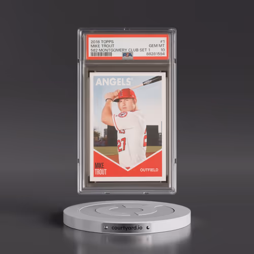2018-19 Topps 582 Montgomery Club Set 1 #1 Mike Trout (PSA 10 GEM MINT)