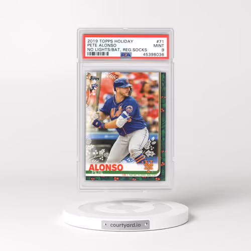2019 Topps Holiday #71 Pete Alonso (PSA 9 MINT)