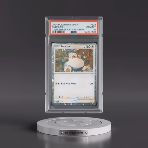 2024 Pokémon Svp EN-SV Black Star Promo #122 Snorlax - Twilight Masquerade Three Pack Blisters (PSA