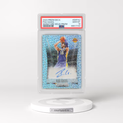 2023 Panini Prizm Deca Signatures #DSPAU Pau Gasol - Mojo Prizm (PSA 10 GEM MINT)