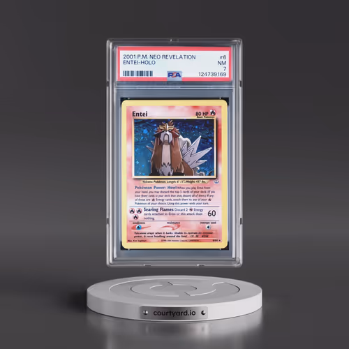 2001 Pokémon Neo Revelation #6 Entei - Holo (PSA 7 NM)