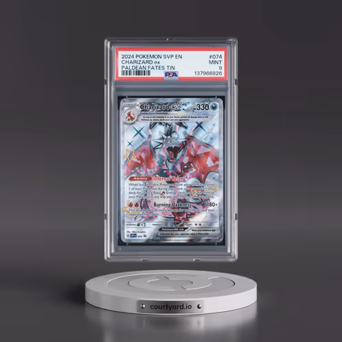 2024 Pokémon Svp EN-SV Black Star Promo #074 Charizard EX - Holo Paldean Fates Tin (PSA 9 MINT)
