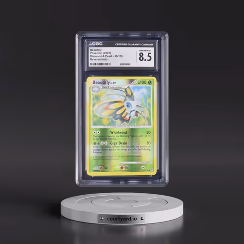2007 Diamond & Pearl #19/130 Beautifly - Reverse Holo (CGC 8.5 NM-MT+)