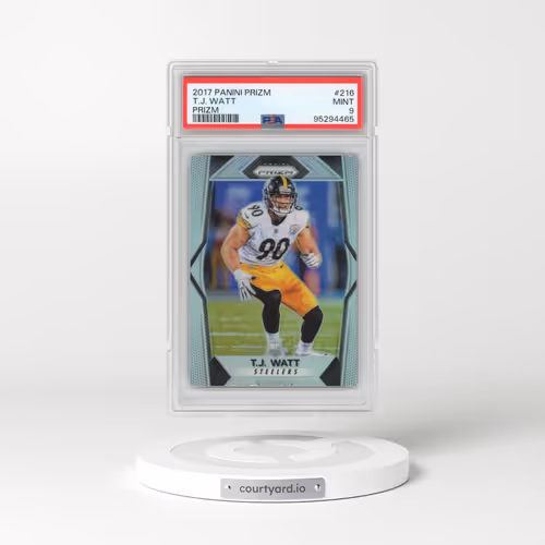 2017 Panini Prizm #216 T.J. Watt - Prizm (PSA 9 MINT)