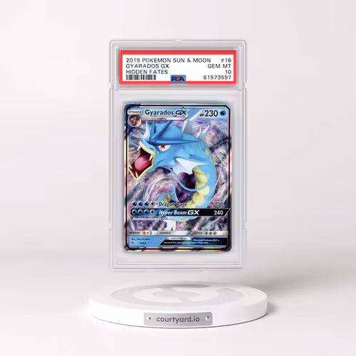 2019 Pokémon Sun & Moon Hidden Fates #16 Gyarados GX - Holo (PSA 10 GEM MINT)