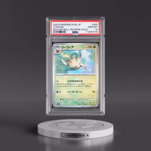 2024 Pokémon Sv8a-Terastal Fest EX #002 Leafeon - Reverse Holo Master Ball (PSA 10 GEM MINT)