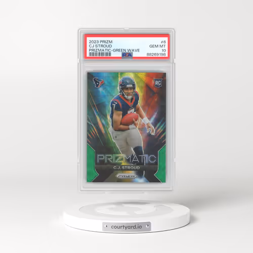 2023 Panini Prizm Prizmatic #6 CJ Stroud - Green Wave (PSA 10 GEM MINT)
