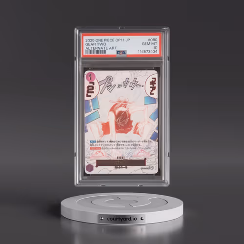 2025 One Piece Japanese OP11-A Fist of Divine Speed #080 Gear Two - Alternate Art (PSA 10 GEM MINT)