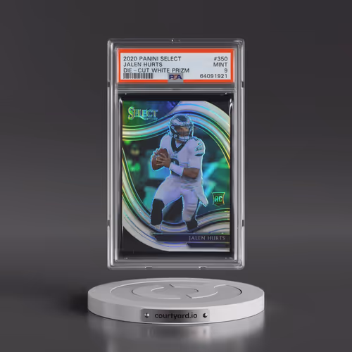 2020 Panini Select #350 Jalen Hurts - Die-Cut White Prizm (PSA 9 MINT)