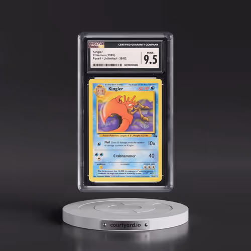 1999 Fossil #38/62 Kingler (CGC 9.5 MINT+)