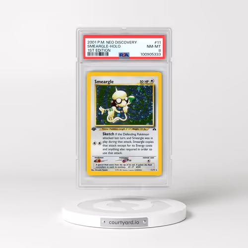 2001 Pokémon Neo Discovery #11 Smeargle - 1st Edition Holo (PSA 8 NM-MT)