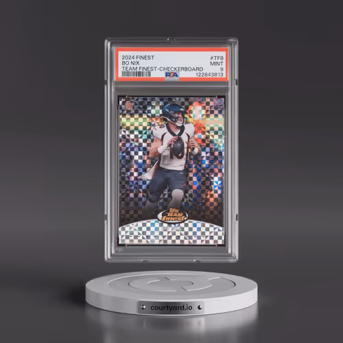 2024 Topps Finest Team Finest #TF8 Bo Nix - Checkerboard (PSA 9 MINT)