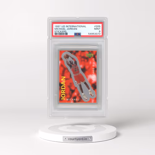 1997 Upper Deck International Stickers #205 Michael Jordan (PSA 9 MINT)