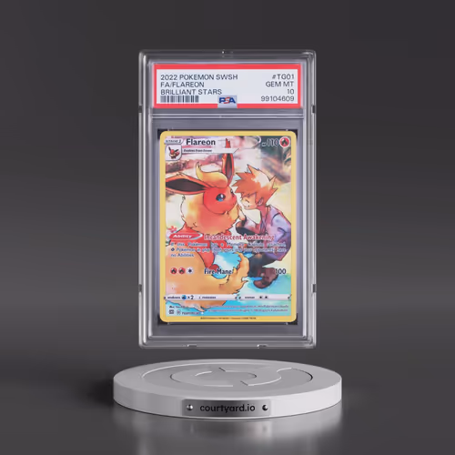 2022 Pokémon Sword & Shield Brilliant Stars #TG01 Flareon - Full Art (PSA 10 GEM MINT)