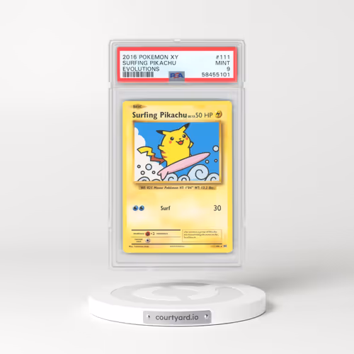 2016 Pokémon XY Evolutions #111 Surfing Pikachu (PSA 9 MINT)