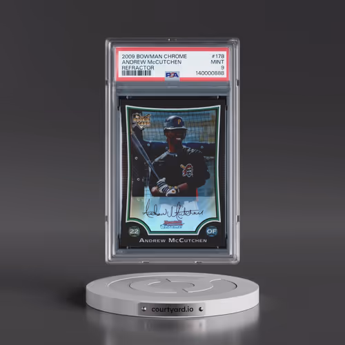 2009 Bowman Chrome #178 Andrew McCutchen - Refractor (PSA 9 MINT)