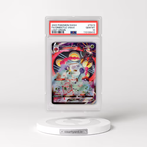 2022 Pokémon Sword & Shield Lost Origin #TG13 Orbeetle Vmax - Full Art (PSA 10 GEM MINT)