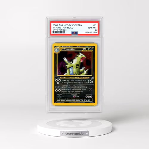 2001 Pokémon Neo Discovery #12 Tyranitar - 1st Edition Holo (PSA 8 NM-MT)