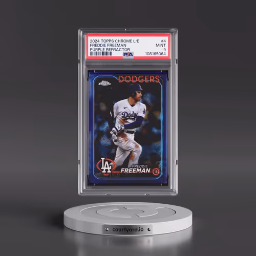 2024 Topps Chrome Logofractor Edition #4 Freddie Freeman - Purple Refractor (PSA 9 MINT)