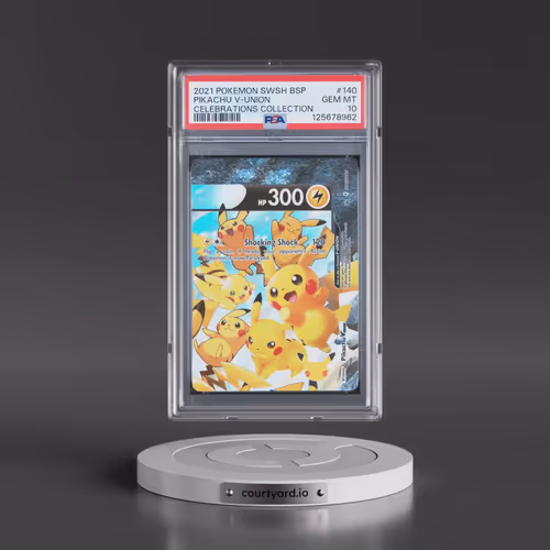 2021 Pokémon Swsh Black Star Promo #140 Pikachu V-Union - Celebrations Collection (PSA 10 GEM MINT)