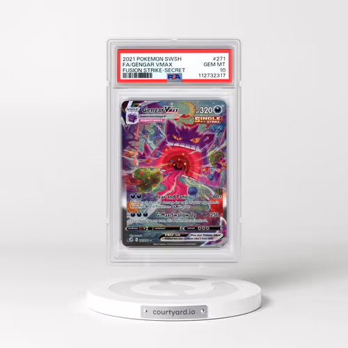 2021 Pokémon Sword & Shield Fusion Strike #271 Gengar Vmax - Full Art Secret (PSA 10 GEM MINT)