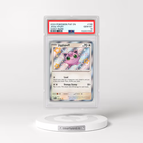 2024 Pokémon Paf EN-Paldean Fates #198 Jigglypuff - Shiny Rare (PSA 10 GEM MINT)