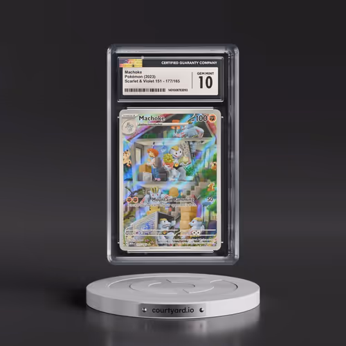 2023 Scarlet & Violet 151 - MEW EN #177/165 Machoke - Illustration Rare Holo (CGC 10 GEM MINT)