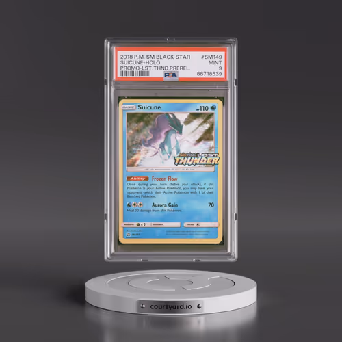 2018 Pokémon SM Black Star Promo #SM149 Suicune - Holo Lost Thunder Prerelease (PSA 9 MINT)