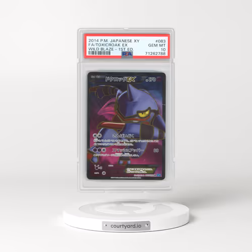 2014 Pokémon XY Wild Blaze #083 Toxicroak EX - 1st Edition Holo Full Art (PSA 10 GEM MINT)