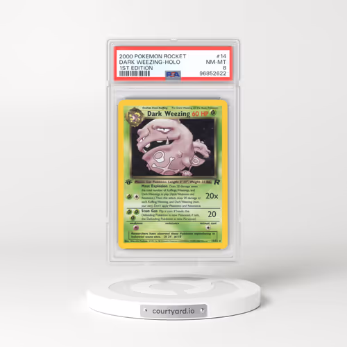 2000 Pokémon Rocket #14 Dark Weezing - 1st Edition Holo (PSA 8 NM-MT)