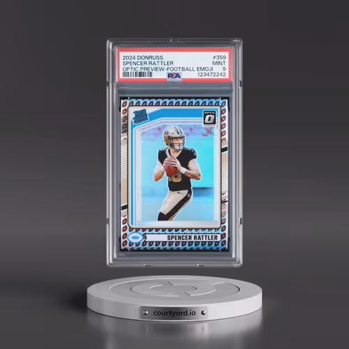 2024 Panini Donruss #359 Spencer Rattler - Optic Preview-Football Emoji (PSA 9 MINT)