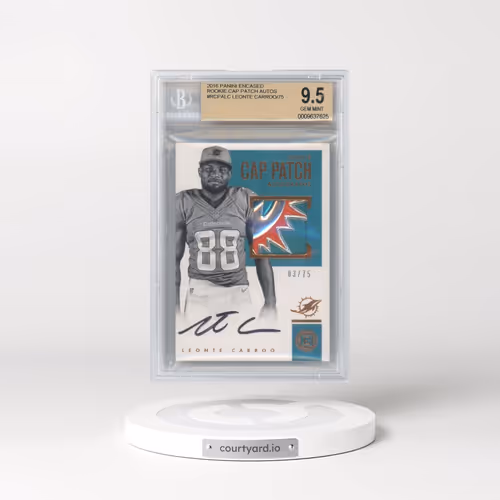 2016 Panini Encased Rookie Cap Patch Autographs #RCPALC Leonte Carroo/75 (BGS 9.5 GEM MINT)