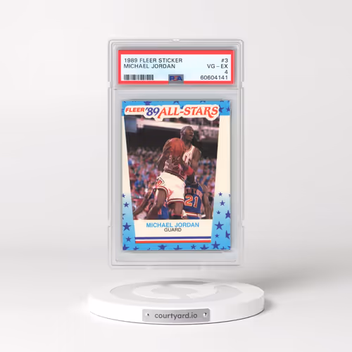 1989 Fleer Sticker #3 Michael Jordan (PSA 4 VG-EX)