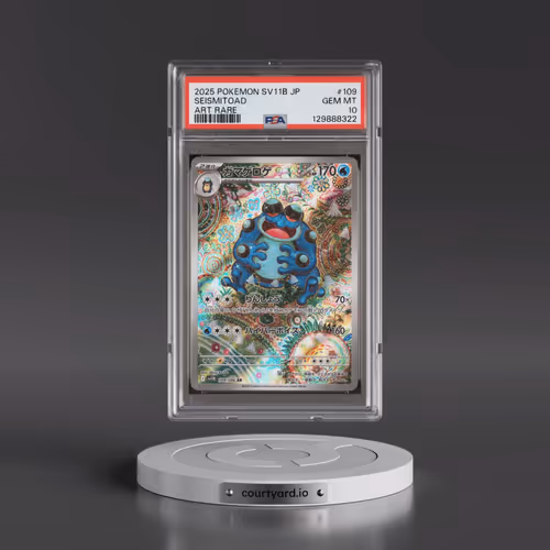 2025 Pokémon Sv11b-Black Bolt #109 Seismitoad - Art Rare (PSA 10 GEM MINT)