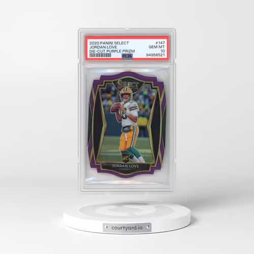 2020 Panini Select #147 Jordan Love - Die-Cut Purple Prizm (PSA 10 GEM MINT)