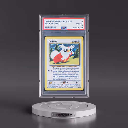 2001 Pokémon Neo Revelation #5 Delibird - Holo (PSA 8 NM-MT)