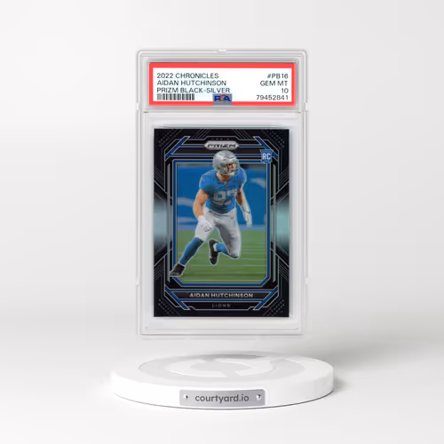 2022 Panini Chronicles Prizm Black #PB16 Aidan Hutchinson - Silver (PSA 10 GEM MINT)
