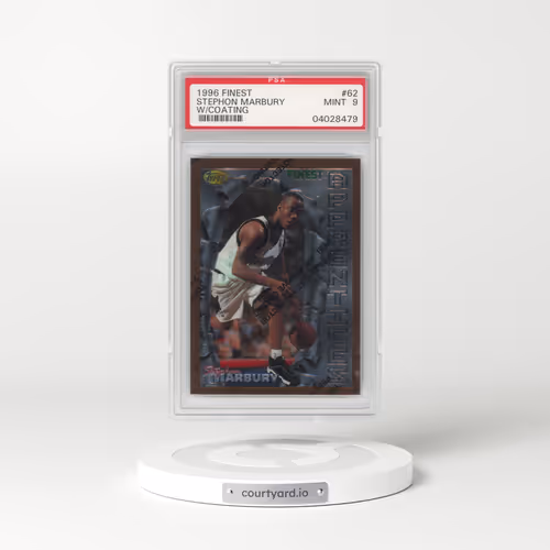1996 Finest #62 Stephon Marbury - w/Coating (PSA 9 MINT)