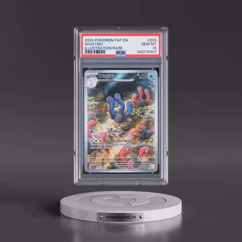 2024 Pokémon Paf EN-Paldean Fates #224 Wugtrio - Illustration Rare (PSA 10 GEM MINT)