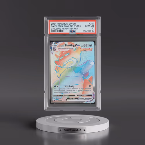 2021 Pokémon Sword & Shield Chilling Reign #207 Galarian Slowking Vmax - Full Art Secret (PSA 10 GEM