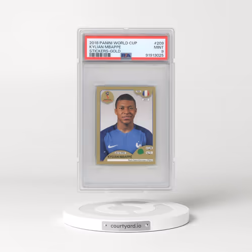 2018 Panini World Cup Stickers #209 Kylian Mbappe - Gold (PSA 9 MINT)