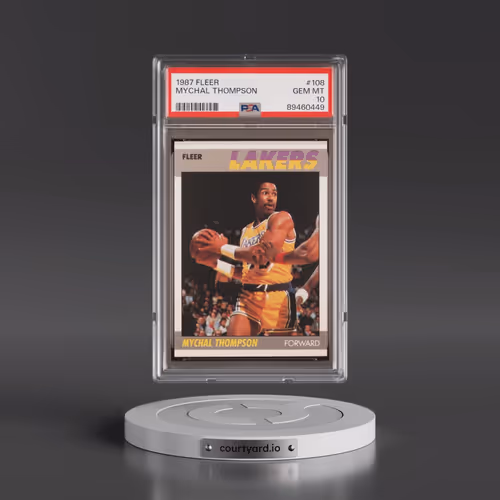 1987 Fleer #108 Mychal Thompson (PSA 10 GEM MINT)