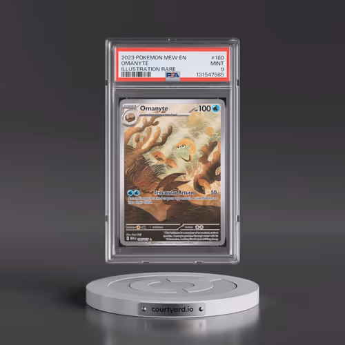 2023 Pokémon Mew EN-151 #180 Omanyte - Illustration Rare (PSA 9 MINT)