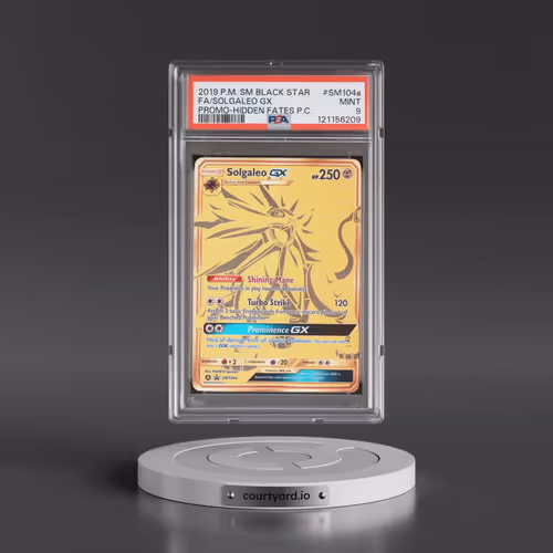 2019 Pokémon SM Black Star Promo #SM104a Solgaleo GX - Holo Full Art Hidden Fates Premium Collection